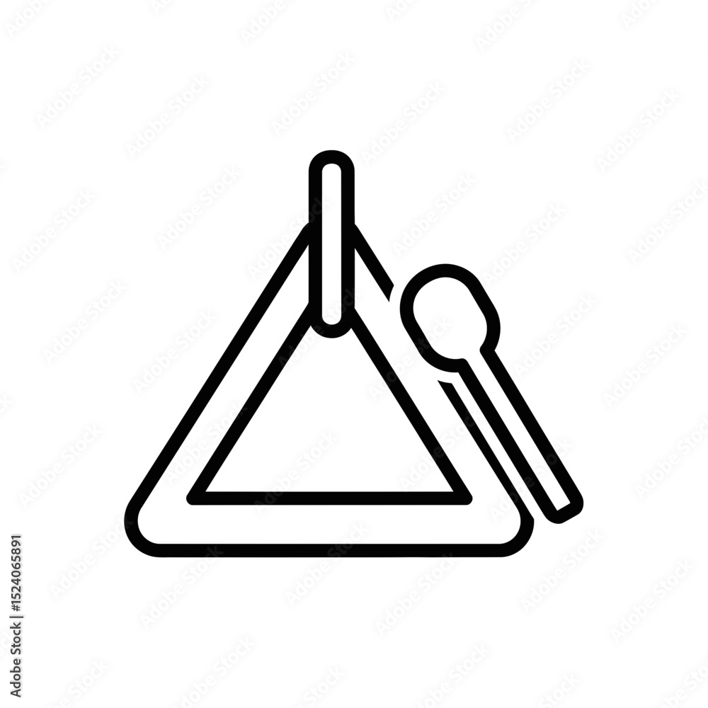 Poster vector icon of a triangle with a spoon and measuring tool