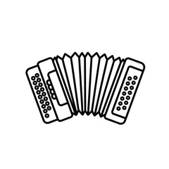 Vector icon of an accordion instrument in a simple design