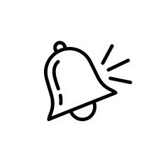 Obraz premium Vector icon of a ringing bell symbolizing alertness and notifications