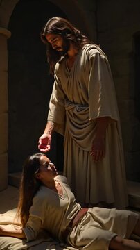 Jesus ressurects Jairus' daughter from death