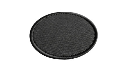 Closeup of a round textured black patch