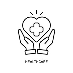 Icon a healthcare, isolated against a clean background.