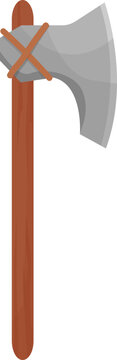 wooden axe with gray blade clip art preview