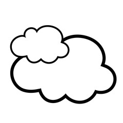 speech bubble with cloud