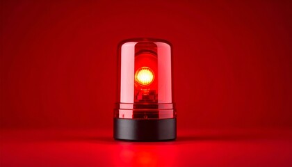 Red alert light over red background