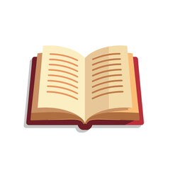 Open Book Illustration with Blank Pages for Learning and Education Concepts
