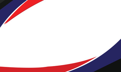 Abstract background with dynamic red, black, and blue swooshes on a white space. Perfect for presentations, sports themes, marketing materials, or modern graphic design projects.