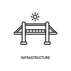 Icon a infrastructure, isolated against a clean background.