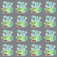 Alternative Medicine icons pattern illustration

