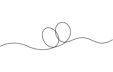 Obraz premium continues one line drawing of eggs in abstract shape, vector illustration design, The Easter symbol, minimalist one line art eggs.