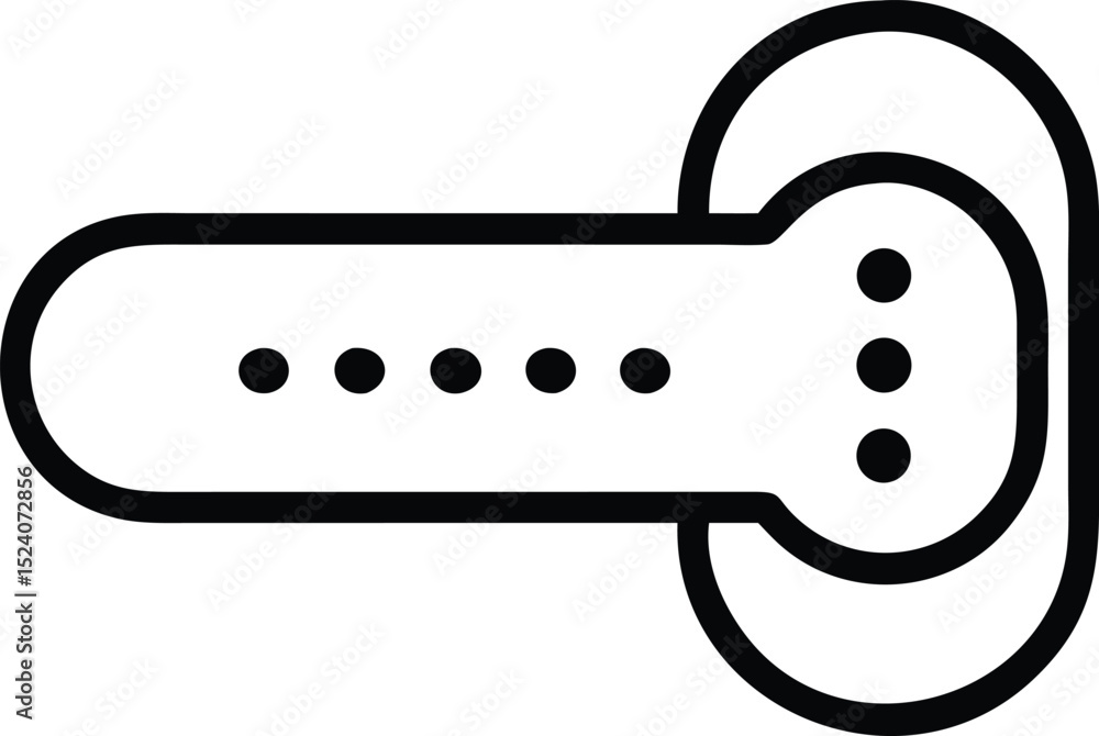 Poster icon of toggle switch with dots isolated on white background
