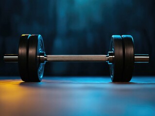 Close-Up of Dumbbell and Exercise Equipment