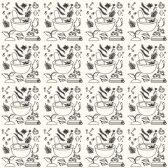 Alternative Medicine icons pattern illustration
