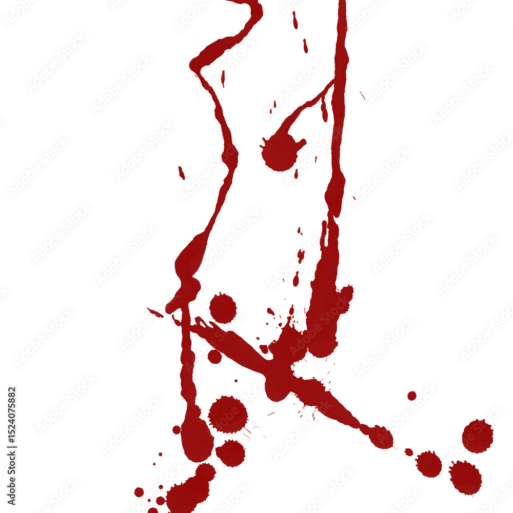 Poster crimson cascade a dramatic display of splattered fluid on a transparent backdrop creating a visually