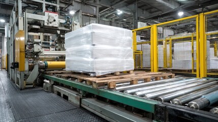 Factory production packaging process