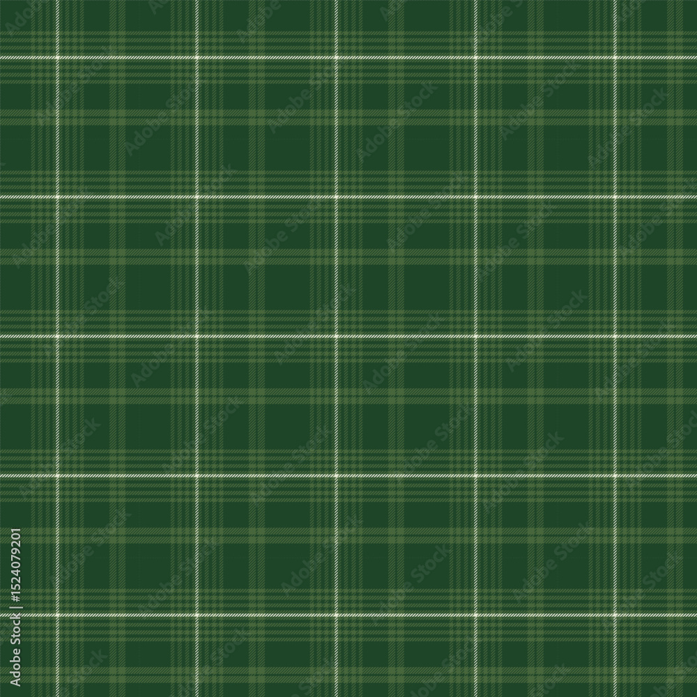 Sticker plaid with twill weave repeat pattern.checkered tartan gingham seamless pattern in green.geometric g