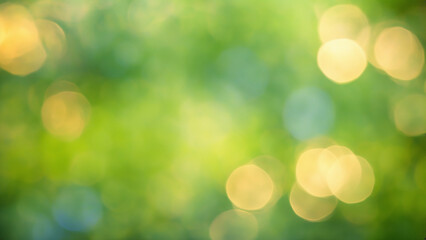 Obraz premium Soft Focus Blurred Green and Yellow Bokeh Abstract Background