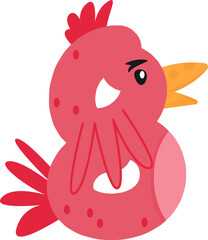 Whimsical Chicken and Rooster Alphabet & Numbers