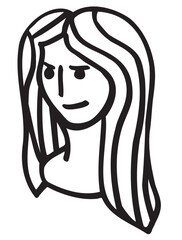 Hand-drawn marker portrait illustrating unique facial expressions and abstract features