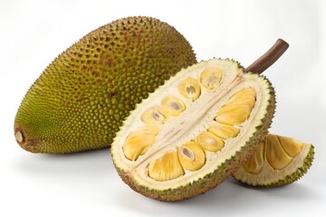 jackfruit on white background