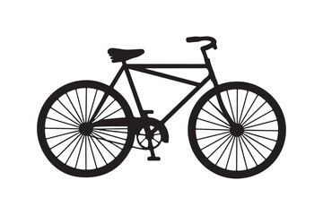 Obraz premium Classic Retro Bicycle Silhouette Design for Vintage Bike Enthusiasts