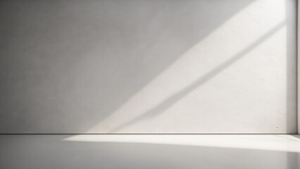 Minimalist Empty Room Interior with Natural Light on Concrete Wall Background