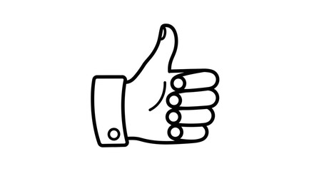 Outline of a hand giving a thumbs up gesture.