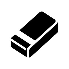 Black Outline Illustration of Eraser