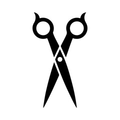 Black Outline Illustration of Scissors