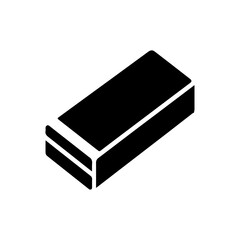 Black Outline Illustration of Eraser