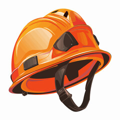 Orange rescue helmet isolated 