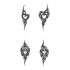 Intricate Tribal Heart Tattoo Collection