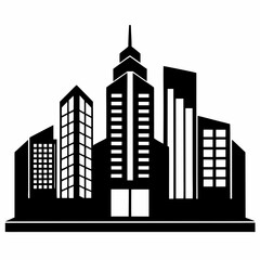 Obraz premium buildings silhouettes set