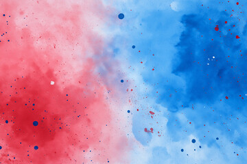 Red Blue White Watercolor Abstract Background