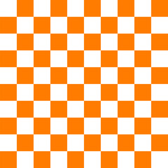 Orange and white checkered pattern fabric.