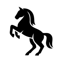 vector silhouette  horse logo, vector animal logo, simple animal logo design