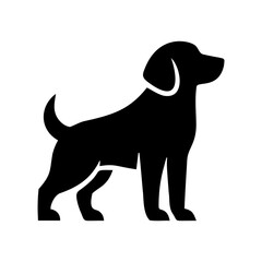 vector silhouette  dog logo, vector animal logo, simple animal logo design
