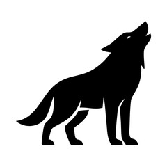 vector silhouette  wolf logo, vector animal logo, simple animal logo design