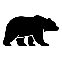 Fototapeta premium vector silhouette bear logo, vector animal logo, simple animal logo design