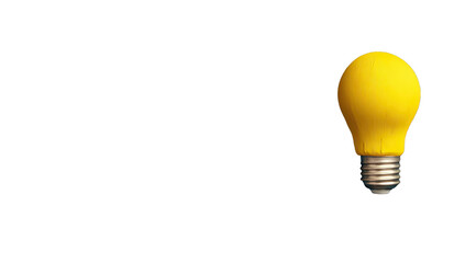 A single, bright yellow lightbulb against a dark background