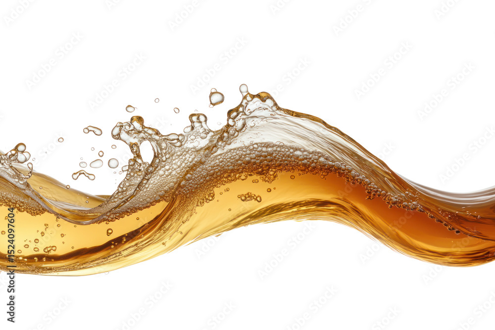 Poster golden liquid wave: a captivating image of a golden liquid flowing dynamically, creating an elegant 