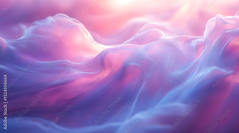 Poster dreamy abstract waves soft light with delicate texture and pastel colors a visually appealing backdr