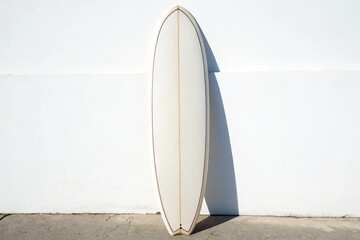 surfboard mockup upright view with editable art zone isolated on white