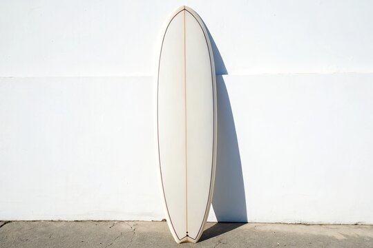 surfboard mockup upright view with editable art zone isolated on white