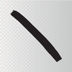 one black strokes on a transparent background, vector
