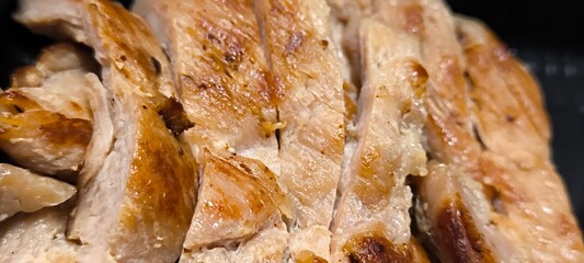 Charcoal-grilled pork from a restaurant