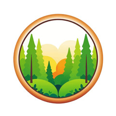 Forest-landscape-icon-nature-scene-illustration-vector-graphic