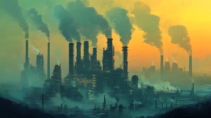 Obraz premium fog in the city