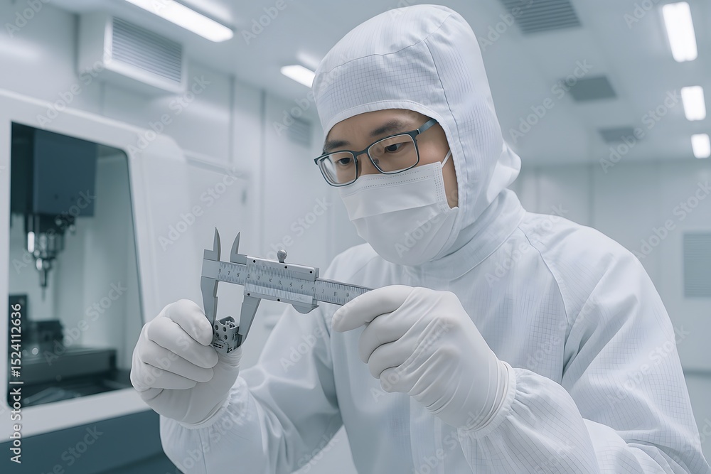 Poster Precision Measurement in a Cleanroom Environment with Caliper Device