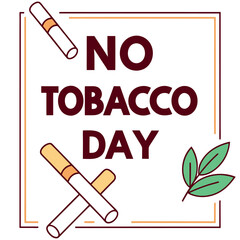    No tobacco day vector illustration.
